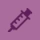 Purple vaccincation icon